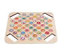 Ghjkldha Board Game, Memory Matching Game, Early Learning Playset, Educational Brain Training Toy, Cartoon Logical Thinking Aid for Kids Aged 3+, Wooden Material