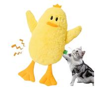 Ghjkldha Cat Chewing, Plush Toy, Interactive Plush Figure with Realistic Sound Activation, Soft Durable Teething Companion, Easy-Clean, Pet Gift for Cat Lovers, 15.35x11.02x1.18 in