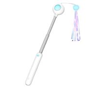 Ghjkldha Cat Feather Toys, Teaser Stick, Telescopic Interactive Wand, 1.97x1.57x8.43 inches Engaging Play Tool, Fun Exercise Toy for Boredom Relief in Home Apartment Room Outdoor Travel