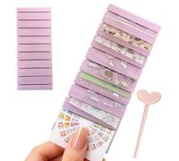 Ghjkldha Clear Decal Organizer, Small 10-Slot Foil Case, 5x4 Inches Storage Box with Dividers, Reusable Art Container, Transparent with Slim Style, Salon Holder for Professionals