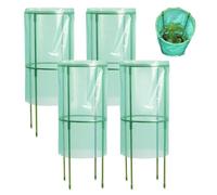 Ghjkldha Cloches for Plants, Plant Cages Garden Cloche Seedlings 21.65 inches, 4-Pack Breathable Animal Barrier Covers for Vegetables Fruits Flowers Strawberry Blueberry Growth