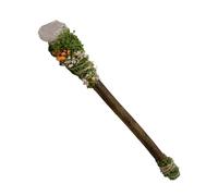 Ghjkldha Crystal Witch Wand, Sacred Altar Decor Wand, 12 inch Magic Wands with Energy Crystal, Resin Stone Ritual Wands, Spiritual Altar Tool with Mystic Design, for Meditation Space