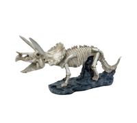 Ghjkldha Dinosaur Statue, Realistic Skull Figurine, Resin Sculpture Collectible, Desktop Display Base, Educational Room Decor for Bedroom, Living Room, Study, 13.39x3.94x5.51 inches