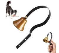 Ghjkldha Dog Door Bell, Brass Go Outside Bell, Pet Training,7.09x1.57x1.18 inches, Vintage Loud Sound Design, Easy to Mount, All Breeds, for Housetraining, Indoor, Outdoor, Bedroom, Home