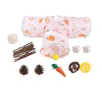 Ghjkldha Hamster Cage Tubes, Enrichment Habitat Playground, 29x24x1.5cm, Interactive Ball Tunnel System, for Indoor Play, Digging, Climbing, Burrowing, Foraging, Sleeping, Small Pets Fun