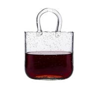 Ghjkldha Handbag Glass Cup, Purse-Shaped Drinkware, Clear Beverage Glass with Handle, Party Drink Holder, Purse with Elegant Design, Drink Cup for Home and Dining Room