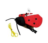 Ghjkldha Hangable Cat Toys, Sound Ladybug Teaser, 9x6cm, Catnip Infused Plaything, Vibration Sensing Game, Entertainment for Kittens, Felt Material, Interactive Hanging Toy