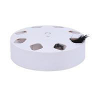 Ghjkldha Interactive Cat Games, Whack Game Cat Toy, Rechargeable Cat Toy, 7 Hole Cat Toy, Cat Enrichment Toy, Feather Toy for Cats, Whack Game Cat Toy for Enrichment and Feather Play for Cats