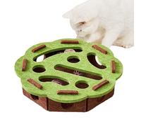 Ghjkldha Interactive Cat Toys, Puzzle Box, Kitten Game Maze, Green, Soft Felt Construction, Built in Bell Feature, for Indoor Enrichment Hunting Exercise Scratching Mental Stimulation
