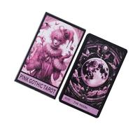Ghjkldha Jeu de tarot, cartes de divination, collection portable de 78 cartes avec finition revêtue durable, comprend un guide, des surfaces laminées, un étui de rangement de poche, des voyages