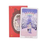 Ghjkldha Jeu de tarot, jeu d'Oracle, mots-clés inversés verticaux, guide en anglais inclus, cartes durables de poche, boîte de rangement magnétique, outil de divination pour débutants