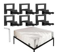 Ghjkldha Joints de matelas, support de matelas antidérapant en métal, arrêts de matelas, barre de fixation de matelas antidérapante extra résistante pour lit, pince de cadre de lit en métal pour