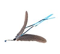 Ghjkldha Jouet en Plumes pour Chat, de Teaser Interactive, Accessoire de Moulin à Vent Rotatif, 29 x 18 x 0,9 cm, tête d'exercice en Plumes, Jouet pour Animal de Compagnie