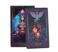 Ghjkldha Lot de 78 cartes de tarot, version anglaise, cartes de divination spirituelle, à partir de 120 ans