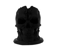 Ghjkldha Makeup Brush Storage, Creepy Skull Utensil Holder, Gothic Container Organizer, 3.9x3.62x3.31 Inches, Ideal for Stationery Kitchen School Bathroom Bedroom Vanity Home Shelf Use