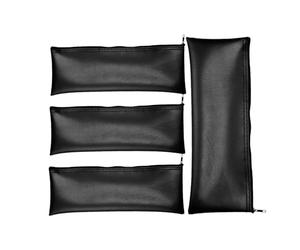 Ghjkldha Microphone Bag, 4X Microphone Storage Bags, Dustproof Shockproof PU Leather, 4.13x11.42 inches, Drawstring Zipper Cover, Portable Protection for Karaoke Recording Streaming Parties