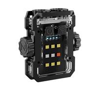 Ghjkldha Mini lampe porte-clés, lampe de poche 800, double éclairage LED, d'avertissement magnétique avec six modes, torche d'urgence pour les environnements sombres, uniquement dans les équ