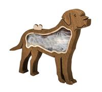 Ghjkldha Pet Memorial, Wooden Container, 7.09x5.91x0.79 Inches Memory Chest, Handmade Holder with Secure Lid Stores Teeth Nails Bones, Sentimental Accent Shelf Table Porch for Honoring Companions
