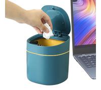 Ghjkldha Petite Poubelle de Bureau,Poubelle De Bureau À Ouverture Par Pression | Organisateur de Déchets pour Cotons-Tiges Cosmétiques, Corbeille pour Salle Bain, Dortoir, Salle d'Étude, Toilettes