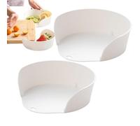 Ghjkldha Prep Bowls Set, Chopped Ingredient Dish, Stackable Wide Bowl, Sturdy Kitchen Container, Portable Cooking Accessory, for Meal Prep Camping Picnic Travel Restaurant Party Bakery Outdoor RV Use