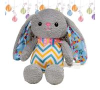 Ghjkldha Rabbit Plush Toys, Stuffed Animals, Huggable Bunny Plush Toy, Soft and Cuddly Easter Gift, Striped Design Hugging Plushies, 11.81x7.87inches Adorable Tabletop Decoration for Kids
