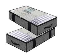 Ghjkldha Rangement Sous Lit | Organisateur Couvertures Transparent,2 Pièces Pliable Grand Format pour Placard Chambre Séjour Voyage Dortoir Buanderie