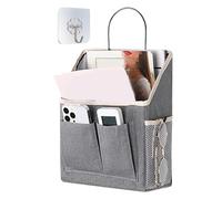 Ghjkldha Sac de rangement mural, 30,5 x 23,5 x 10 cm, toile imperméable, cadre en fer robuste, panier peu encombrant, sac de rangement suspendu, pour placard, chambre à coucher, salle de bain