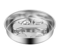 Ghjkldha Slow Feeder Bowl, Reversible Stainless Steel, Bone Maze Feeding, Dog Cat Accessory, Puppy Small Medium Breed Enrichment Training Indoor Outdoor Home Camping Travel Pet Mealtime Use
