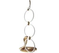 Ghjkldha Snake Enrichment Toys, Reptile Climbing Decor with Swing Hoop Chain 11.4x42cm, Interactive Habitat Playground Accessory, Ideal for Amphibians and Indoor Terrarium Environments