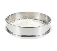 Ghjkldha Soil Sifter, Round Mesh Screening Tool, Stainless Steel Gravel Sieving System Compact Design, Fine Sorting Sieve Accessory, Garden Farm Nursery Beach for Soil Sand Separation 11.81 inches