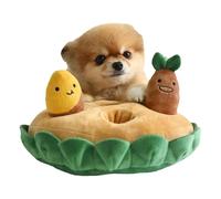 Ghjkldha Squeaky Dog Toys, Potato Patch Snuffle Puzzle 24x20cm, Interactive Plush Toy, Nose Work Enrichment Game, Multi-Piece Set for Small Medium Large Dogs