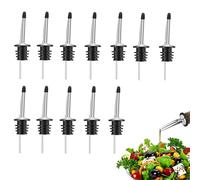 Ghjkldha Verseurs pour Bouteilles De Liquide,12 Pièces Bec Verseur Anti-Gouttes avec Couvercle Anti-Poussière - Verseur Rapide - pour Huile d'olive Vinaigre Whisky Vin Jus Condiment