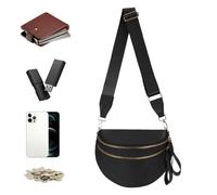 Ghjkldha Women Nylon Bag, Adjustable Strap Purse with Multiple Zipper Pockets, Spacious Organizer Compartments for Daily Commute, Shopping, Work, School, and Everyday Use