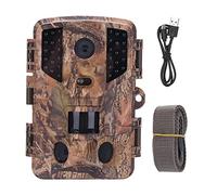 GHJKLZNMRU Caméra de trail avec vision nocturne Caméra de chasse à mouvement Capteur PIR 1080p Caméra de chasse extérieure étanche Détection de mouvement Caméra de vision nocturne Caméra de vision