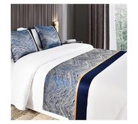 GHJrtHFJ Couvre-lit, Chemins de lit, écharpes, Patchwork Jacquard, Linge décoratif, Couvre-lit, Housses Coussin for Chambre d'hôtes, Nuptiale(Blu,50 * 50cm(with Core))