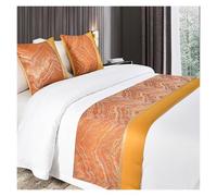 GHJrtHFJ Couvre-lit, Chemins de lit, écharpes, Patchwork Jacquard, Linge décoratif, Couvre-lit, Housses Coussin for Chambre d'hôtes, Nuptiale(Oranje,50 * 50cm(with Core))