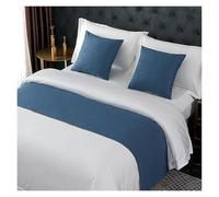 GHJrtHFJ Couvre-lit, Chemins de lit et écharpes - Écharpe Unie à Une Seule Couche, Style Moderne(Blu,50 * 180cm for 120cm Bed)