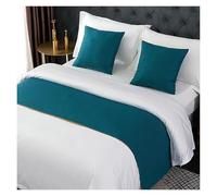 GHJrtHFJ Couvre-lit, Chemins de lit et écharpes - Écharpe Unie à Une Seule Couche, Style Moderne(Dark Green,50 * 240cm for 180cm Bed)