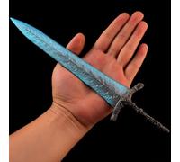 GHJrtHFJ Épée de samouraï Jouet, Figurine articulée Elden Dark Moon Greatsword 11,8 Pouces, épée Droite, Coffret Cadeau for Les Amateurs de Jeux, Adultes et Adolescents