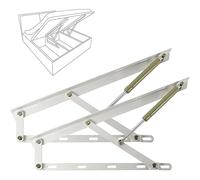 GHJrtHFJ Supports pneumatiques pour Lits, Lot de 2 mécanismes Levage hydrauliques for lit, charnières Robustes for sommier(Wit,110cm/3.6ft)