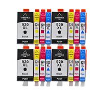 GHJtRs 16pcs CARTOUR CARTRIDE COMPATIBLES TRAVATIONS DE Remplacement avec 920XL 920 920XL Compatible avec 920 OFFICEZ 6000 6500 6500A 7000 7500 7500A Printers(4SET)