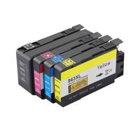 GHJtRs 4COLOR CARTOUCE À L'ENK RÉMANSAUSÉ Compatible avec 963XL 967XL 963 967 XL Compatible avec 963 Works with OfficeJet Pro 9010 9015 Printers(1Set (4Color))