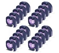 GHJtRs 5-20pcs Black Imprimer des Bandes en Plastique Transparent compatibles avec 91201 Étiquette 12mmx4m Compatible avec LT-100T Plus LT-100H(20PK LT16952)