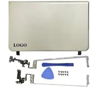 GHJtRs Accessoires Compatible avec Ordinateur Portable Compatible avec Satellite L50B L50-B L55-B S55T-B S55-B, Coque arrière LCD de Remplacement, charnière du Cadre Avant(Gold A Hinges)