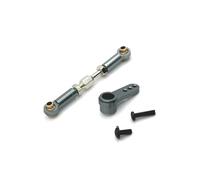 GHJtRs Bras Servo en métal 25T, klaxon de Direction, Tige de Liaison Compatible avec Les pièces de Mise à Niveau de Voiture RC 1/16, Accessoires modèles 16207 16208 16209 16210(Titanium)