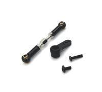GHJtRs Bras Servo en métal 25T, klaxon de Direction, Tige de Liaison Compatible avec Les pièces de Mise à Niveau de Voiture RC 1/16, Accessoires modèles 16207 16208 16209 16210(Black)