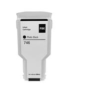 GHJtRs Cartouche à Encre Compatible 746xl Compatible avec 746 Fonctionne avec Design Jet Z6 Z9 Imprimante à Jet d'encre 300 ML par pc 6 Couleurs Ensemble(300ml PBK)