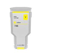 GHJtRs Cartouche à Encre Compatible 746xl Compatible avec 746 Fonctionne avec Design Jet Z6 Z9 Imprimante à Jet d'encre 300 ML par pc 6 Couleurs Ensemble(300ml YL)