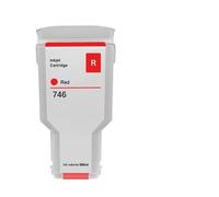 GHJtRs Cartouche à Encre Compatible 746xl Compatible avec 746 Fonctionne avec Design Jet Z6 Z9 Imprimante à Jet d'encre 300 ML par pc 6 Couleurs Ensemble(300ml Red)