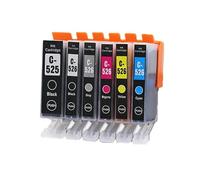GHJtRs Cartouche d'encre 24pk PGI525 Compatible avec MG5150 MG5250 MG5350 MX885 MX895 MX715 IP4850 IP4950 Les imprimantes fonctionnent avec Les Cartouches d'imprimante PGI 525 CLI 526(1set 6PK)